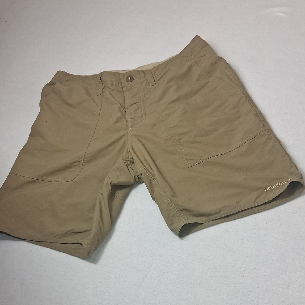 Men's Patagonia Wavefarer Stand Up Shorts, Size 34, Tan, Board Shorts 9W